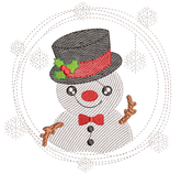 Christmas Snowman: Embroidery Design - FineryEmbroidery
